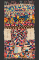 TM 2274, vintage berberrug of small size + unclear origin with a drawing that somehow shifts between a checkerboard grid + the vague idea of a central medaillon, probably from the eastern High Atlas between Er-Rich + Midelt or the mid Moulouya valley, Morocco, 1990s/2000s, 165 x 95 cm / 5' 6'' x 3' 2'', high resolution image + price on request


